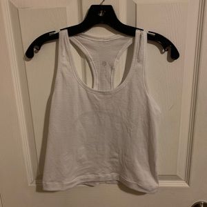 LULULEMON swiftly tank HEMMED white size 6